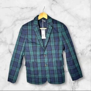 Vineyard Vines Boys' Stretch Cotton Blue, Green Blackwatch Blazer NWT 12.
